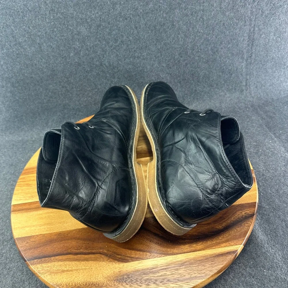UGG Leighton Black Leather Chukka Boots Mens 13 S/N 3275 Ankle Desert Boots